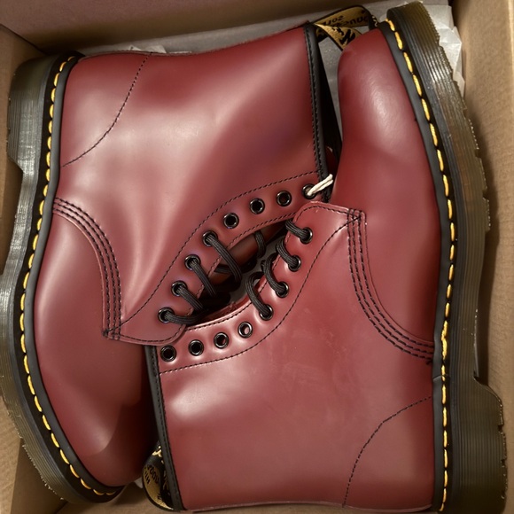 Dr. Martens Cherry Red Boots - Picture 4 of 5